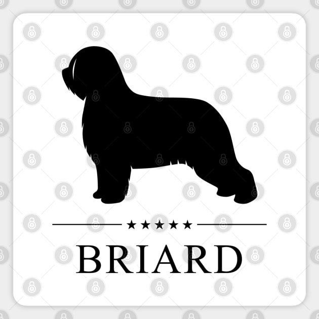 Briard Black Silhouette Magnet by millersye